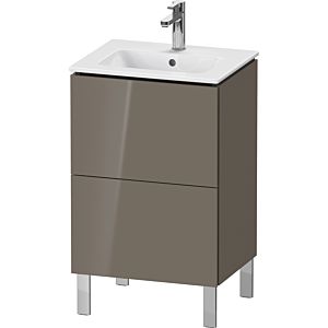 L-Cube Duravit vasque LC667108989 52x42,1x70,4cm, 2 coulissants, debout, gris flanelle brillant