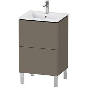 L-Cube Duravit vasque LC667109090 52x42,1x70,4cm, 2 coulissants, debout, flanelle gris soie mat