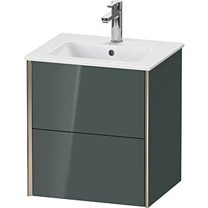 XViu Duravit vasque XV43150B138 51x42x56cm, 2 tiroirs, suspendu, champagne mat, gris dolomiti brillant