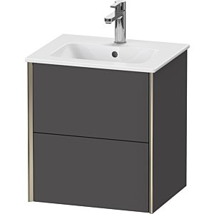 XViu Duravit vasque XV43150B149 51x42x56cm, 2 tiroirs, suspendu, champagne mat, graphite mat