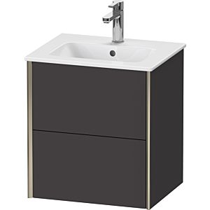 Duravit XViu vanity unit XV43150B180 51x42x56cm, 2 drawers, wall-hung, champagne matt, graphite supermatt