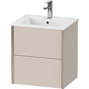 XViu Duravit vasque XV43150B191 51x42x56cm, 2 tiroirs, suspendu, champagne mat, taupe mat