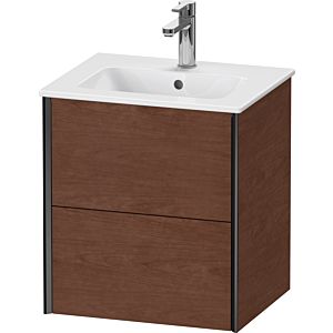 Duravit XViu vanity unit XV43150B213 51x42x56cm, 2 drawers, wall-hung, matt black, American walnut