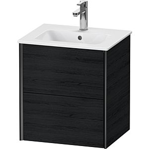 Duravit XViu vanity unit XV43150B216 51x42x56cm, 2 drawers, wall-hung, matt black, Eiche schwarz