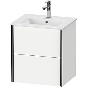 XViu Duravit vasque XV43150B218 51x42x56cm, 2 tiroirs, suspendu, noir mat, blanc mat