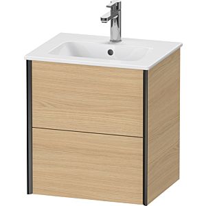 Duravit XViu vanity unit XV43150B230 51x42x56cm, 2 drawers, wall-hung, black matt, Eiche natur
