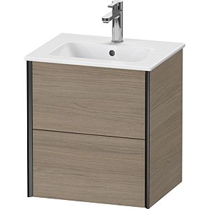 Duravit XViu vanity unit XV43150B235 51x42x56cm, 2 drawers, wall-hung, matt black, terra oak