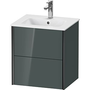 Duravit XViu vanity unit XV43150B238 51x42x56cm, 2 drawers, wall-hung, black matt, dolomiti gray high gloss