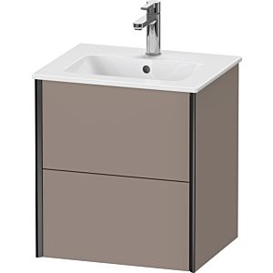 XViu Duravit vasque XV43150B243 51x42x56cm, 2 tiroirs, suspendu, noir mat, basalte mat