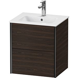 Duravit XViu vanity unit XV43150B269 51x42x56cm, 2 drawers, wall-hung, matt black, brushed walnut