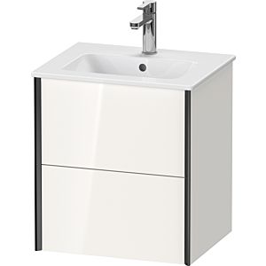 Duravit XViu vanity unit XV43150B285 51x42x56cm, 2 drawers, wall-hung, black matt, white high gloss
