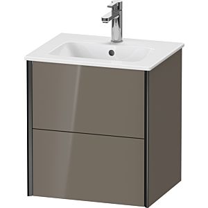Duravit XViu vanity unit XV43150B289 51x42x56cm, 2 drawers, wall-hung, matt black, flannel gray high gloss