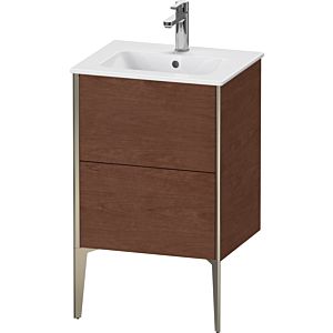 Duravit XViu vanity unit XV44590B113 51x42x59.4cm, 2 pull-outs, standing, matt champagne, American walnut