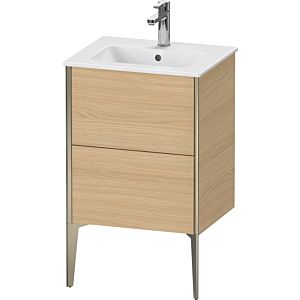 Duravit XViu meuble sous-vasque XV44590B130 51x42x59,4cm, 2 coulissants, debout, champagne mat, Eiche natur