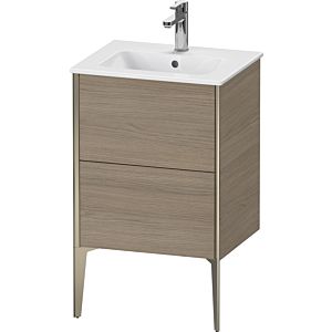 Duravit XViu vanity unit XV44590B135 51x42x59.4cm, 2 pull-outs, standing, matt champagne, terra oak