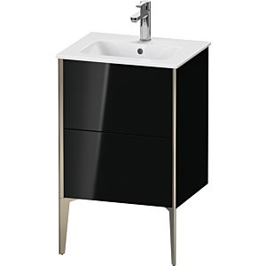 Duravit XViu vanity unit XV44590B140 51x42x59.4cm, 2 pull-outs, standing, matt champagne, high-gloss black