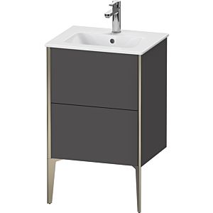 XViu Duravit vasque XV44590B149 51x42x59,4cm, 2 coulissants, debout, champagne mat, graphite mat