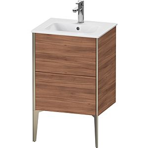 Duravit XViu Waschtisch-Unterschrank XV44590B179 51x42x59,4cm, 2 Auszüge, stehend, champagner matt, nussbaum natur