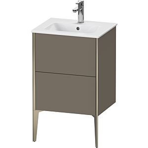 Duravit XViu Waschtisch-Unterschrank XV44590B190 51x42x59,4cm, 2 Auszüge, stehend, champagner matt, flannel grey seidenmatt