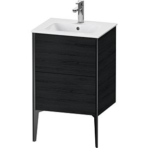 Duravit XViu vanity unit XV44590B216 51x42x59.4cm, 2 pull-outs, standing, black matt, Eiche schwarz