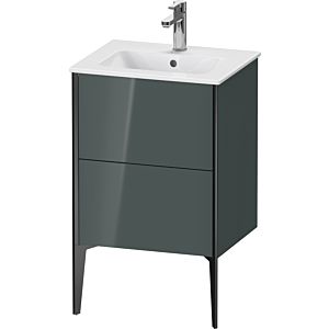 Duravit XViu vanity unit XV44590B238 51x42x59.4cm, 2 pull-outs, standing, black matt, dolomiti gray high gloss
