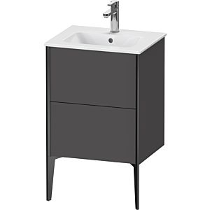 XViu Duravit vasque XV44590B249 51x42x59,4cm, 2 coulissants, debout, noir mat, graphite mat