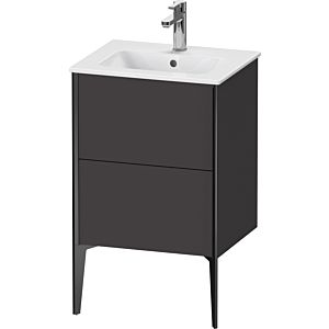 Duravit XViu vanity unit XV44590B280 51x42x59.4cm, 2 pull-outs, standing, black matt, graphite super matt