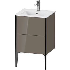 Duravit XViu vanity unit XV44590B289 51x42x59.4cm, 2 pull-outs, standing, matt black, flannel gray high gloss