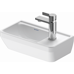 Duravit D-Neo lave-mains 0739400041 40x22cm, vasque à gauche, sans trop-plein, avec banc à trou pour robinetterie, avec trou pour robinetterie, à droite, blanc