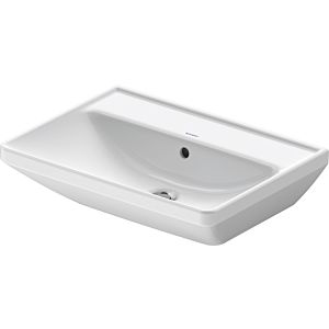 Duravit D-Neo washbasin 23666000601 60cm, white wondergliss, without tap hole with overflow