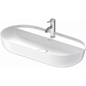 Duravit Luv Aufsatzwaschtisch 03808000001 weiß wondergliss,80x40cm,geschliffen,mit Hahnloch