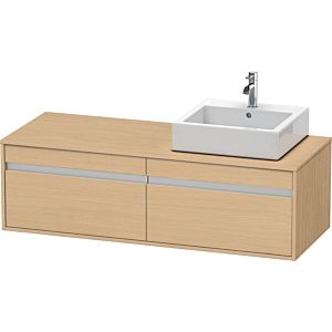 Duravit Ketho meuble sous-vasque KT6697R3030 140x55x42,6cm, pour Vasques  à poser , découpe à droite, Eiche natur