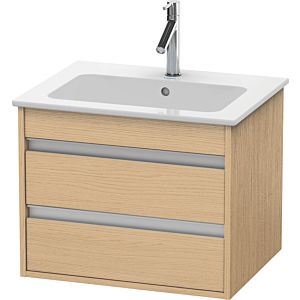 Duravit Ketho Waschtisch-Unterschrank KT642803030 60 x 47,5 cm, Eiche natur, 2 Schubkästen, wandhängend