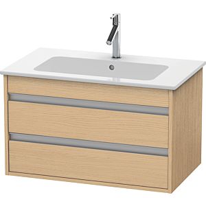 Duravit Ketho Waschtisch-Unterschrank KT642903030 80 x 47,5 cm, Eiche natur, 2 Schubkästen, wandhängend