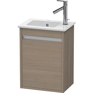 Ketho Duravit vasque KT6417L3535 40x28.5x55cm, suspendu, porte à gauche, chêne terra