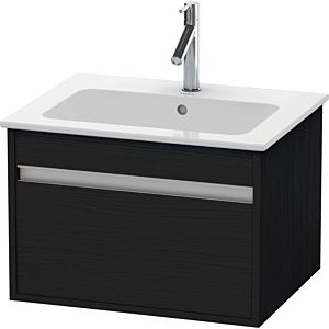 Duravit Ketho Waschtisch-Unterschrank KT641801616 60 x 47,5 cm, Eiche schwarz, 1 Auszug, wandhängend