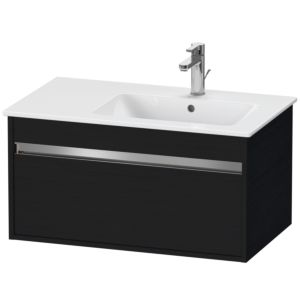 Duravit Ketho vanity unit KT641901616 80 x 47.5 cm, Eiche schwarz , 2000 pull-out, wall-hung