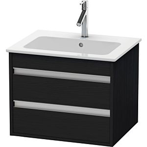Duravit Ketho Waschtisch-Unterschrank KT642801616 60 x 47,5 cm, Eiche schwarz, 2 Schubkästen, wandhängend