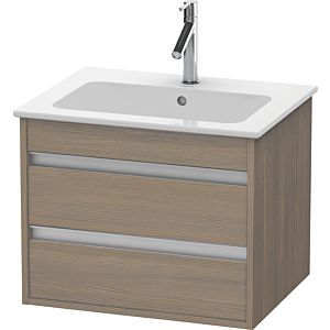 Duravit Ketho Waschtisch-Unterschrank KT642803535 60 x 47,5 cm, Eiche terra, 2 Schubkästen, wandhängend