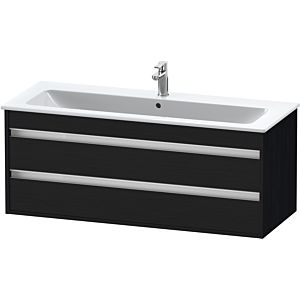 Duravit Ketho Waschtisch-Unterschrank KT643101616 120 x 47,5 cm, Eiche schwarz, 2 Schubkästen, wandhängend