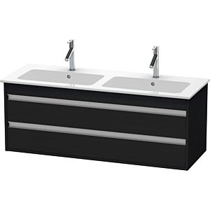 Duravit Ketho meuble sous-vasque KT643201616 127x47,5x48cm, 2 tiroirs, Eiche schwarz