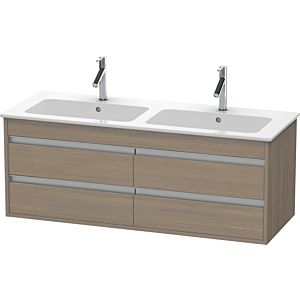 Duravit Ketho Waschtisch-Unterschrank KT643303535 127x47,5x48cm, 4 Schubkästen, wandhängend, Eiche terra