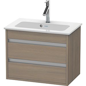 Duravit Ketho Waschtisch-Unterschrank KT645203535 60 x 38,5 cm, Eiche terra, 2 Schubkästen, wandhängend