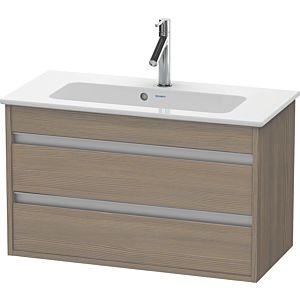 Duravit Ketho Waschtisch-Unterschrank KT645303535 80 x 38,5 cm, Eiche terra, 2 Schubkästen, wandhängend
