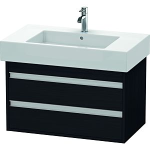 Duravit Ketho meuble sous-vasque KT664001616 80 x 45,5 cm, Eiche schwarz , 2 tiroirs, suspendu
