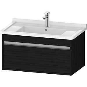 Duravit Ketho meuble sous-vasque KT666401616 80 x 45,5 cm, Eiche schwarz , 2000 coulissant, suspendu