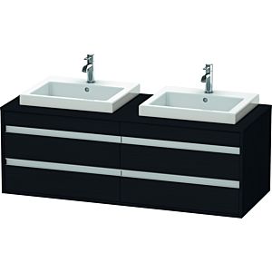 Duravit Ketho meuble sous-vasque KT6757B1616 140x55x49,6cm, pour vasque à encastrer, 4 tiroirs, découpe des deux côtés, Eiche schwarz