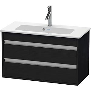 Duravit Ketho Waschtisch-Unterschrank KT645301616 80 x 38,5 cm, Eiche schwarz, 2 Schubkästen, wandhängend