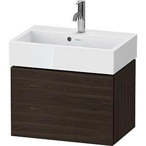 Duravit L-Cube vanity unit LC611906969 58.4x39.1x39.4cm, 1 drawer, wall-mounted, brushed walnut