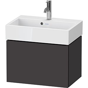 Duravit L-Cube vanity unit LC611908080 58.4x39.1x39.4cm, 1 drawer, wall-mounted, graphite super matt